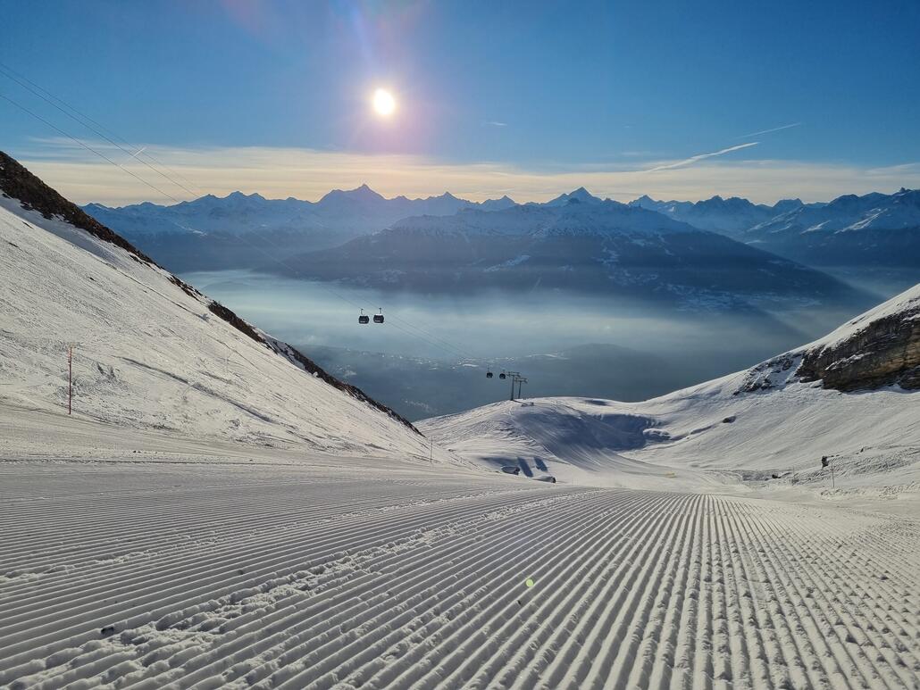 Oberer Hang der Abfahrt zum Malo-Express zwar sehr gut..