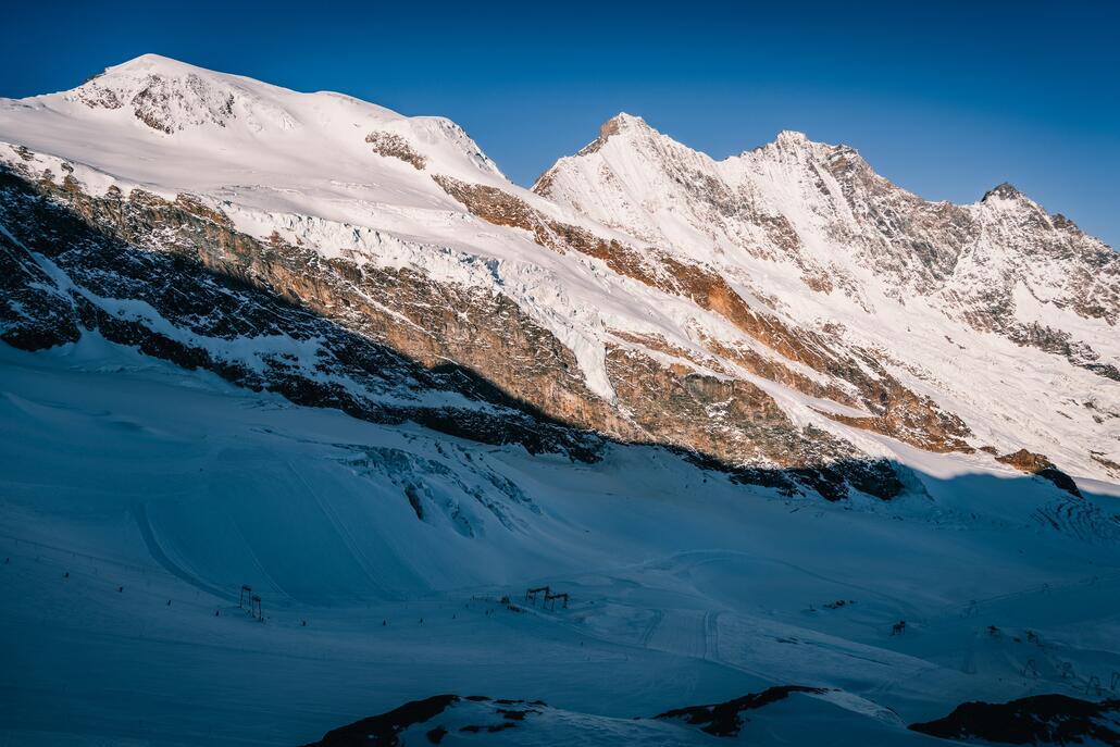 Der Blick Richtung Alphubel und Täschhorn ist schon genial!