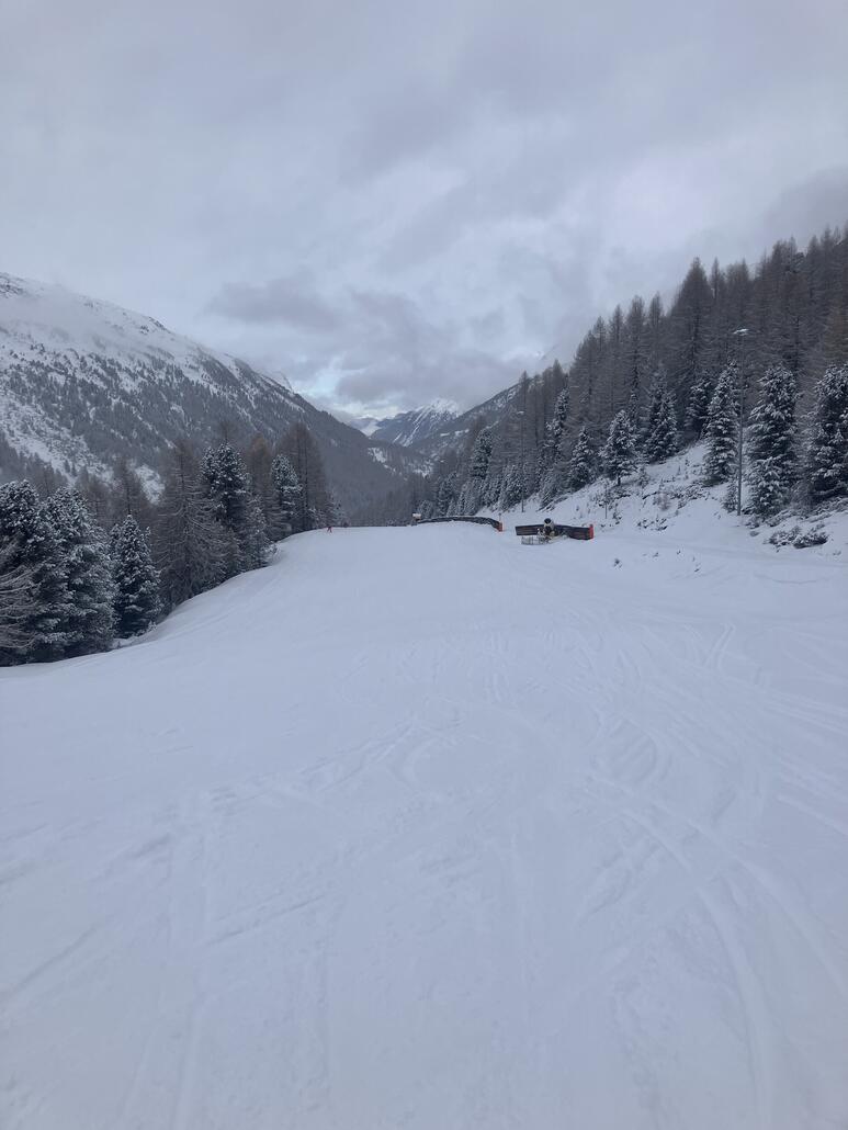 Talabfahrt 33 nach Pill mit Neuschnee - war schön