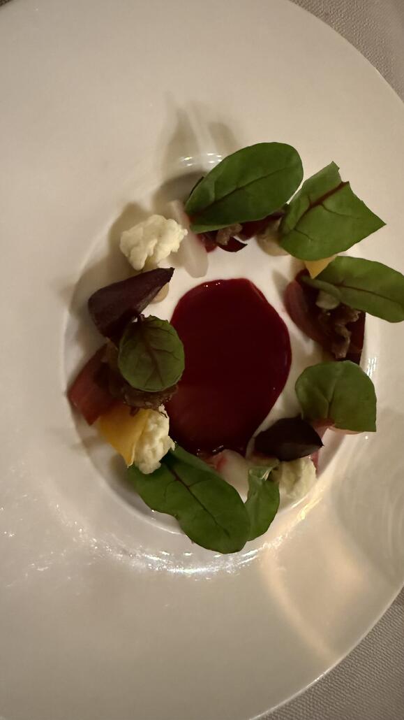 Randen und lokaler Ricotta