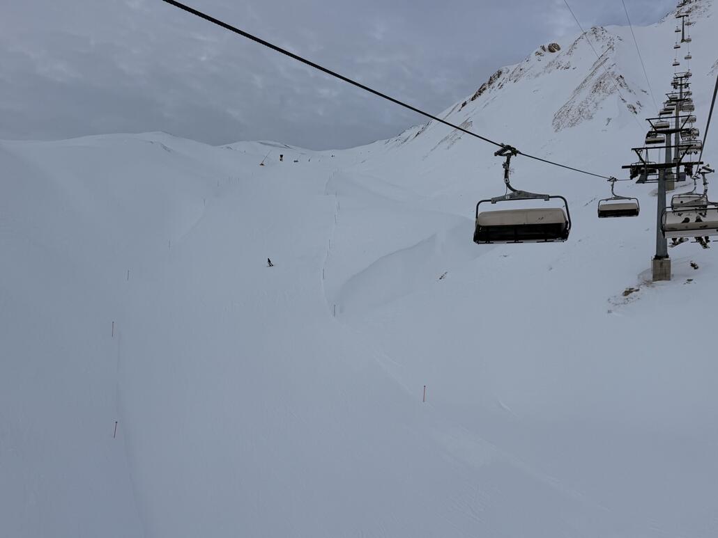 Diffuse Lichtverhältnisse am Morgen, hier Richtung Greitspitze.