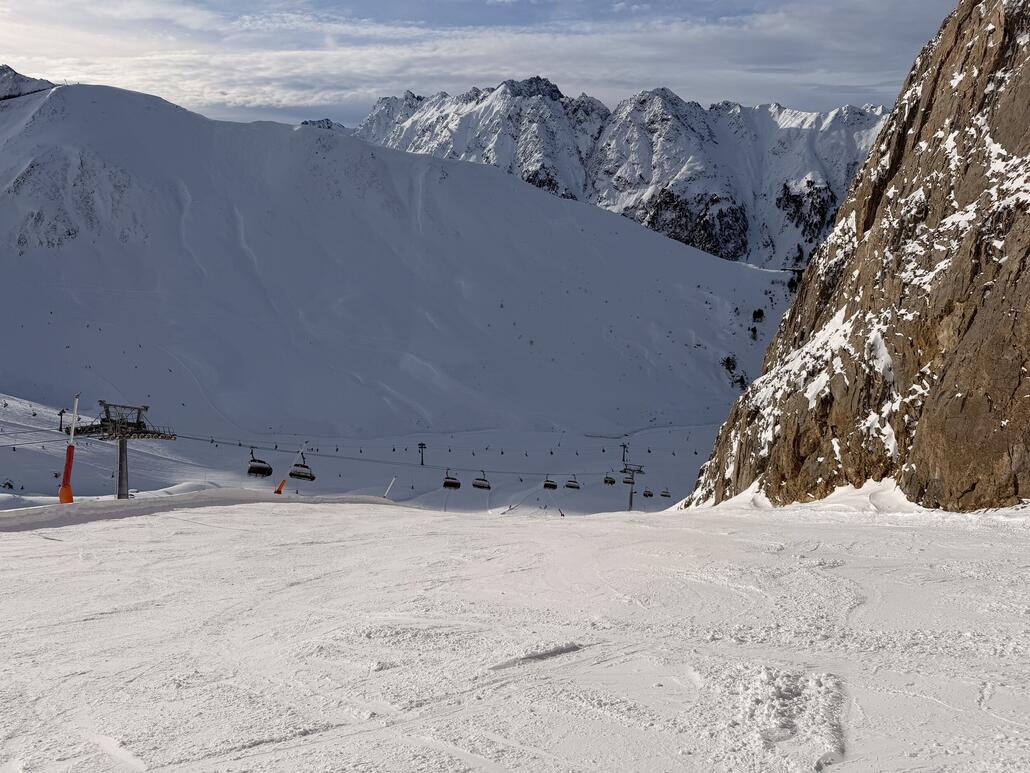 Die Lange Wand blieb auch am Nachmittag gut.