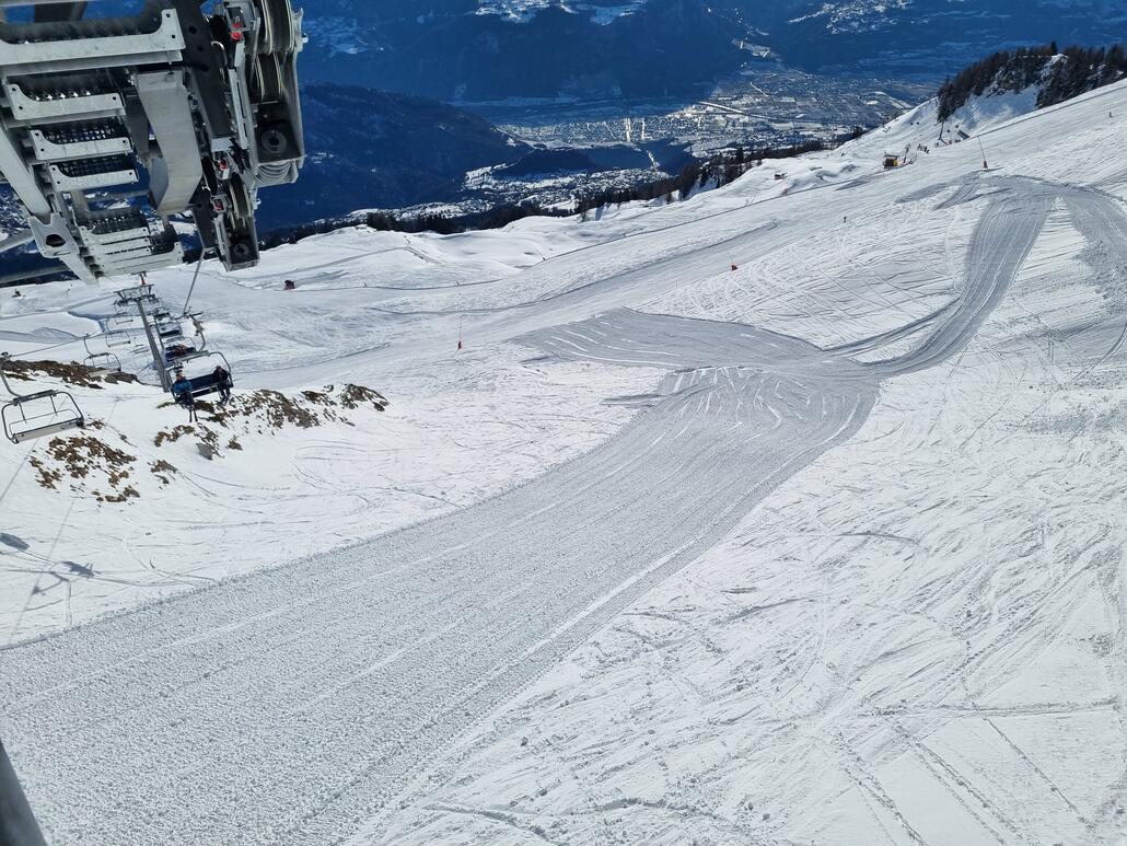 Le goulet des patres. Die ist sehr gut für Wiederholungsfahrten am Luys, da man sich das flache Stück zur Seilbahn spart