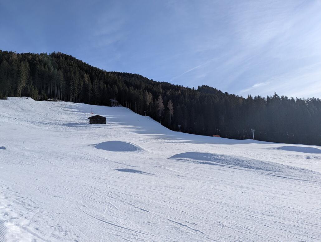 Blick zum steileren Lift