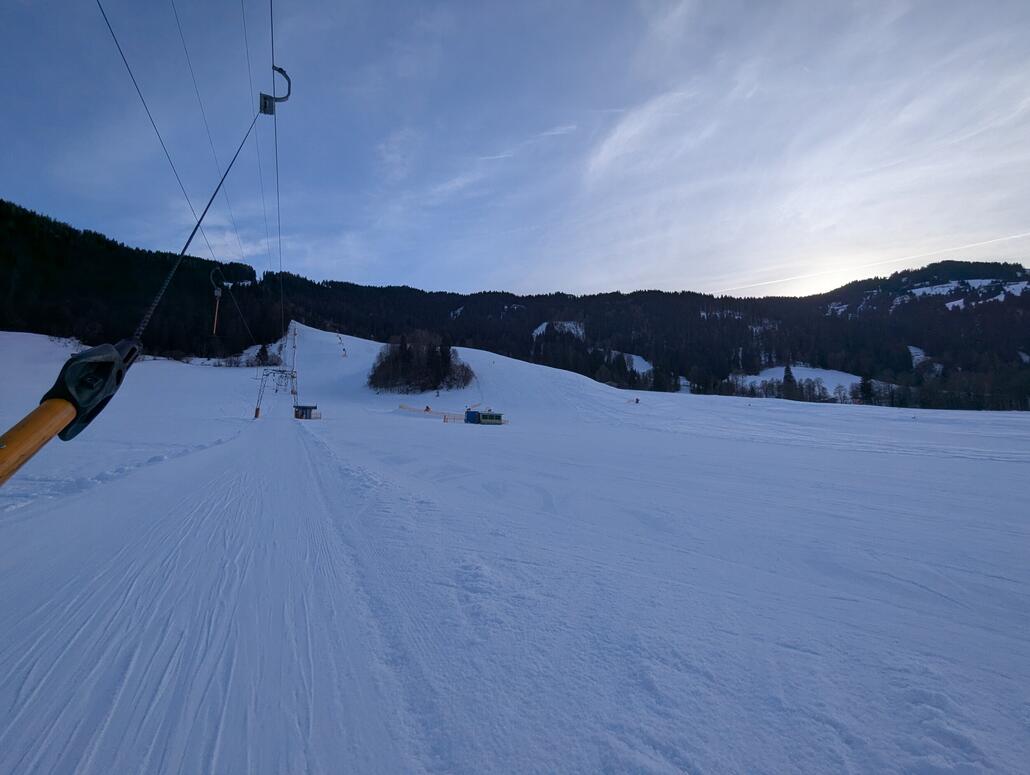 In jenem an der Trainingspiste, die hatte guten Schnee