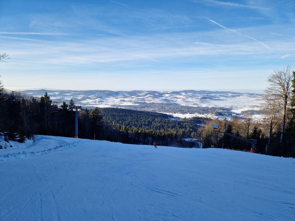 Piste 9 mit Aussicht