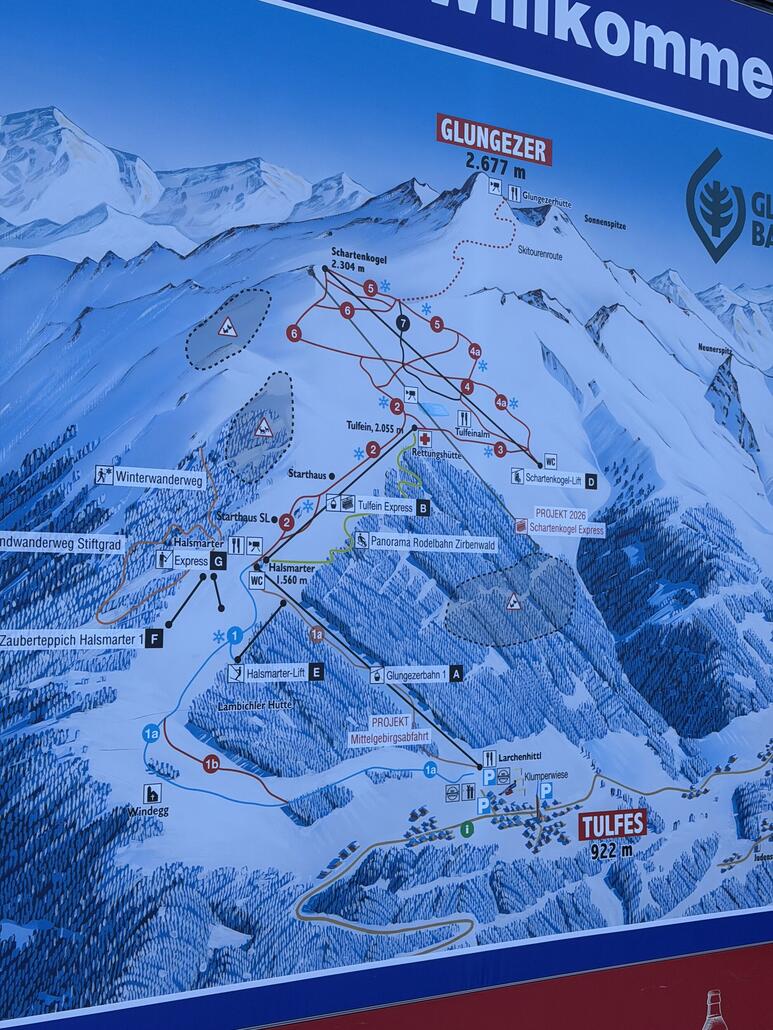 Man sieht eingezeichnet wo der neue Lift verlaufen soll.