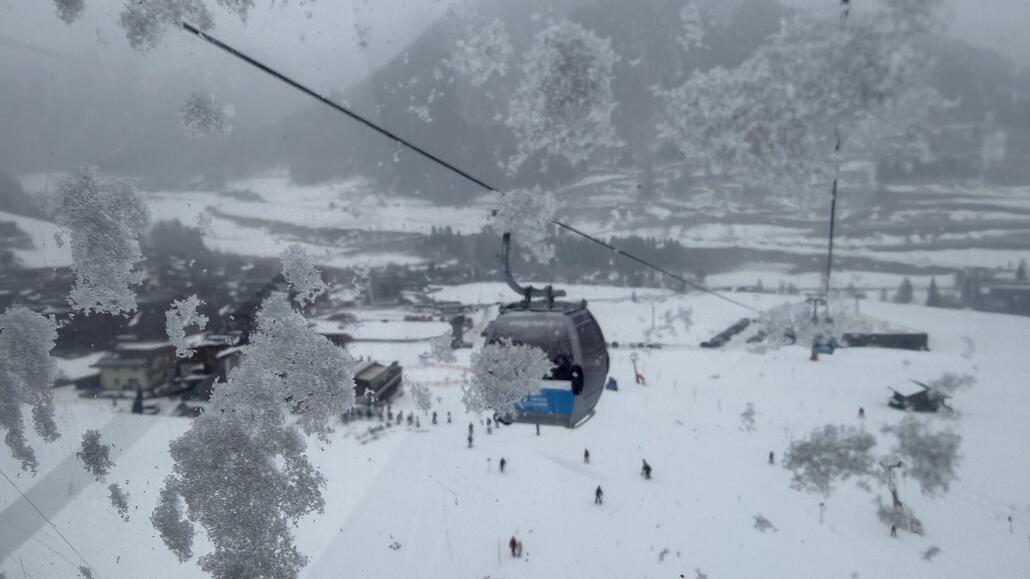 Auf dem Rückweg aus Kals - es schneit