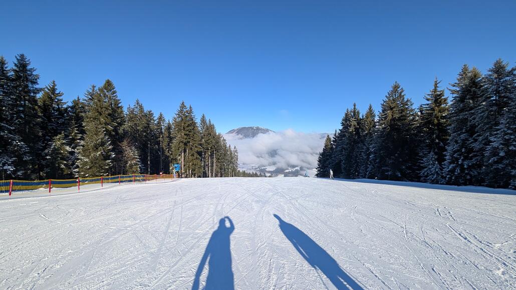 Die beiden Talabfahrten nach Fieberbrunn sind eher gut zu fahren und es ist nicht so viel los!
