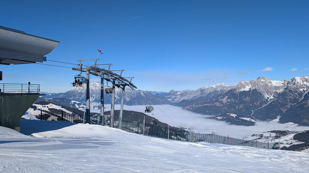 Der höchste Punkt im Skigebiet auf 1900 m Höhe