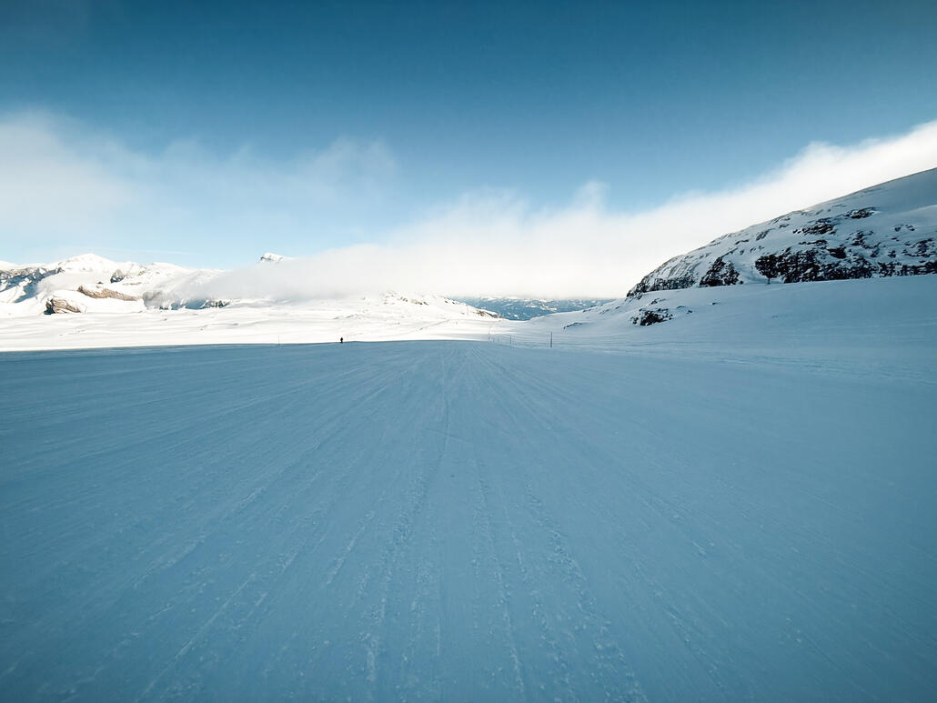 Die Piste ist aber nicht für viel.
