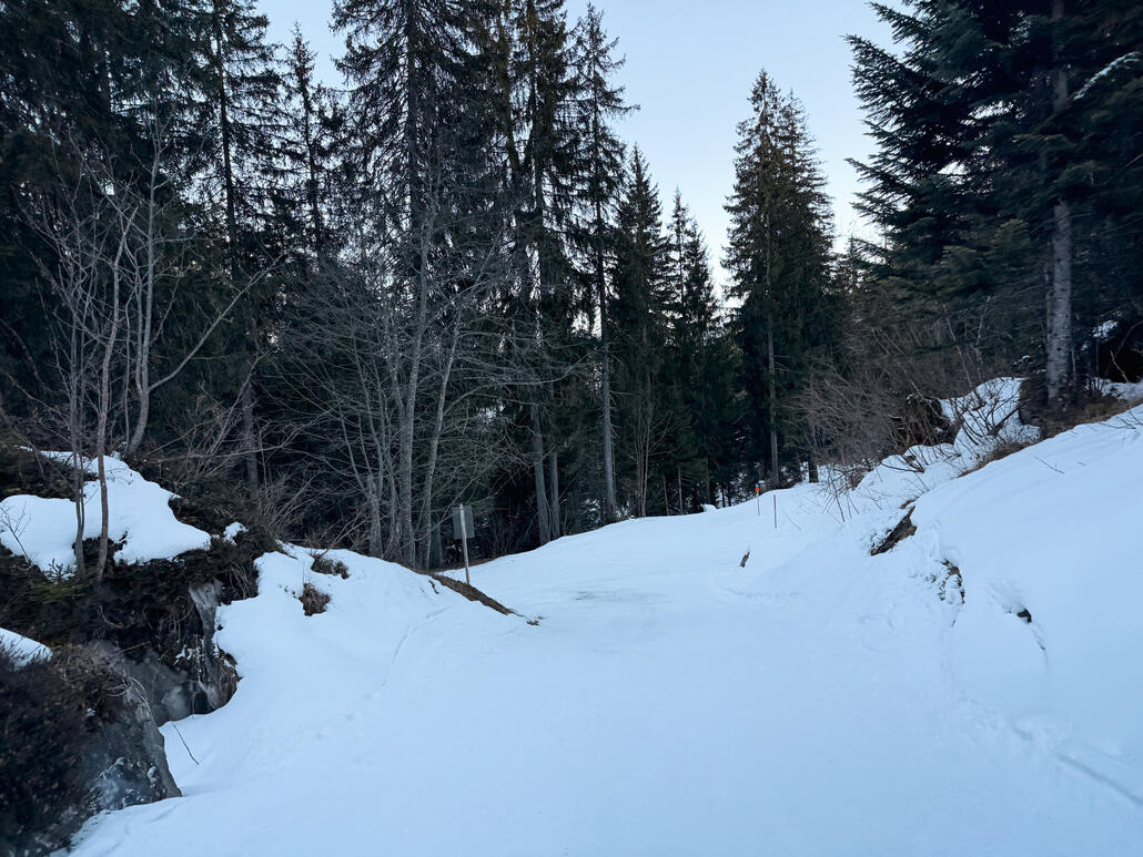 Ich versuche mir selber zurecht zu finden. Und schnell finde ich die kleine Waldhauspiste welche toll angelegt ist.