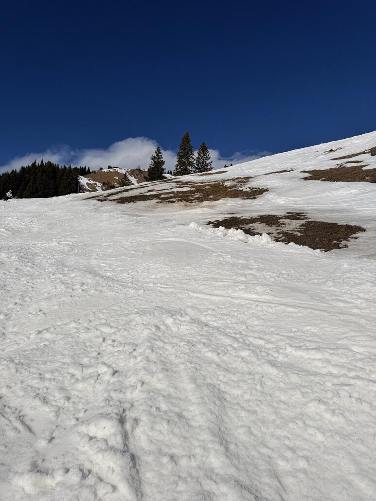 Schneelage wird leider schon teilweise knapp