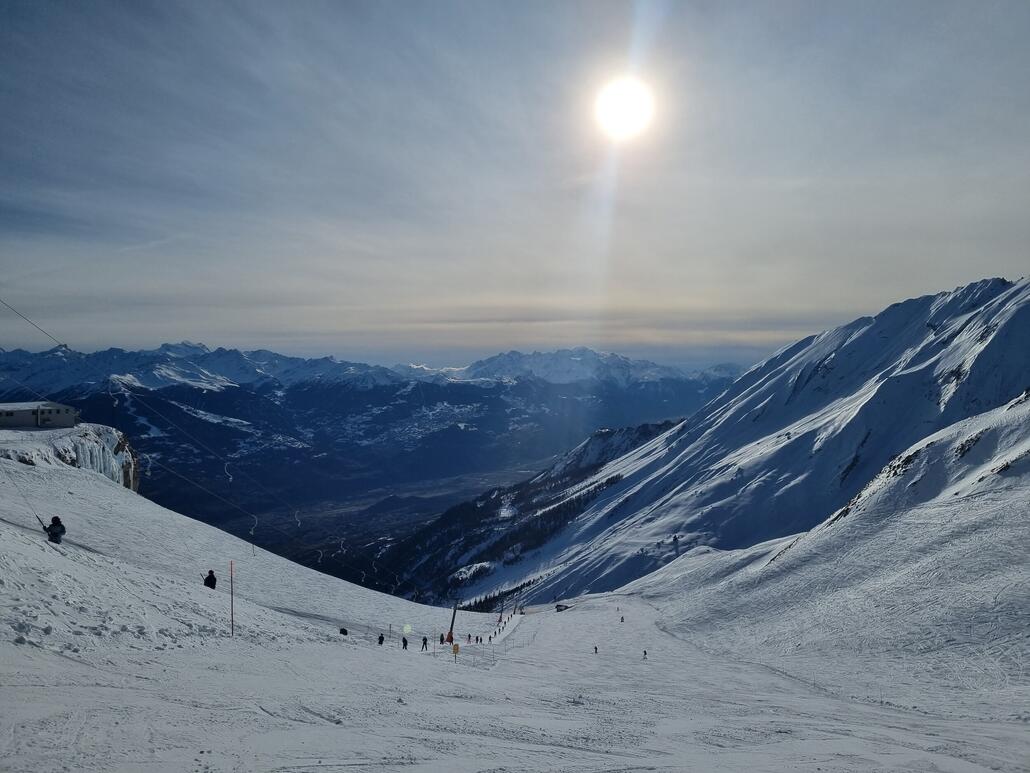 Am Turin Schlepplift. Immer gut für spät nachmittags